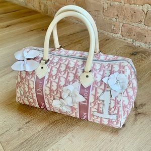 Christian Dior white and pink bag
